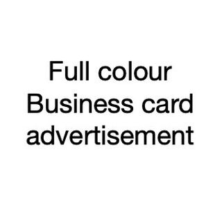 Business card advertisiment